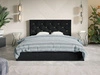 Łóżko tapicerowane z pojemnikiem i stelażem 140x200 Salento czarne