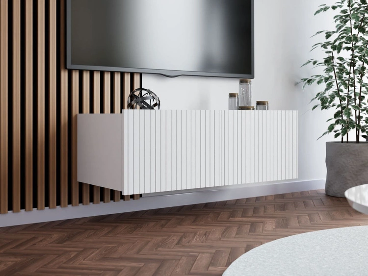 Szafka pod telewizor z drzwiczkami Kioto Biały