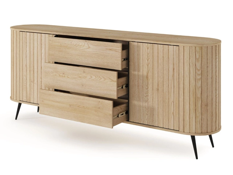 Komoda z drzwiami przesuwnymi 200 cm Passione Dąb Cremona