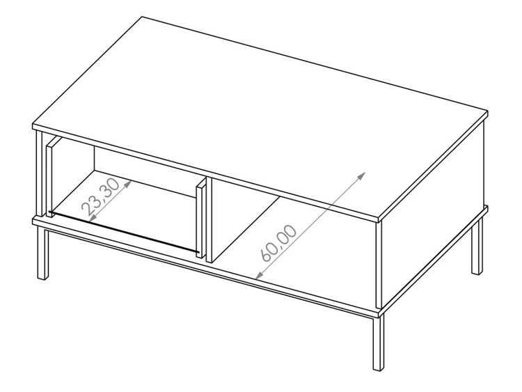 Stolik kawowy z szufladą Soroko Biały