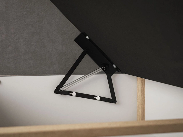 Łóżko kontynentalne z pojemnikiem na pościel 140x200 Hera Zielone