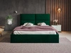 Łóżko tapicerowane z pojemnikiem i stelażem 120x200 Marad zielone