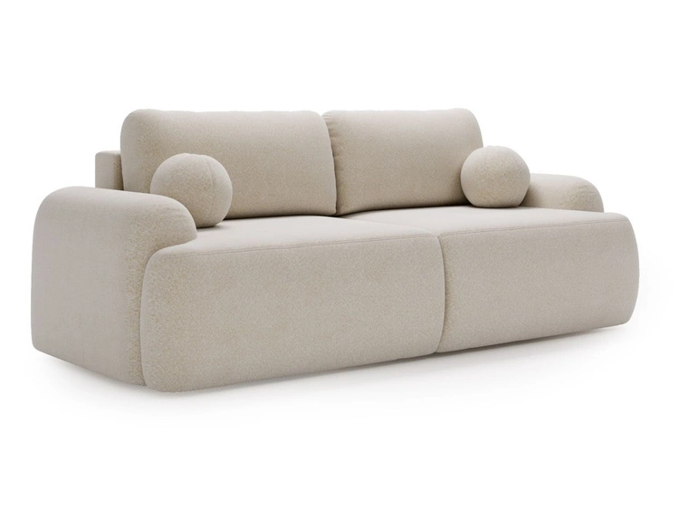 Kanapa z funkcją spania i pojemnikiem Aurio Biała