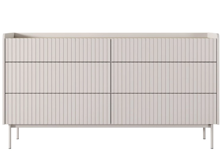 Komoda z 6 szufladami Abios Beżowy, Dąb Scandi