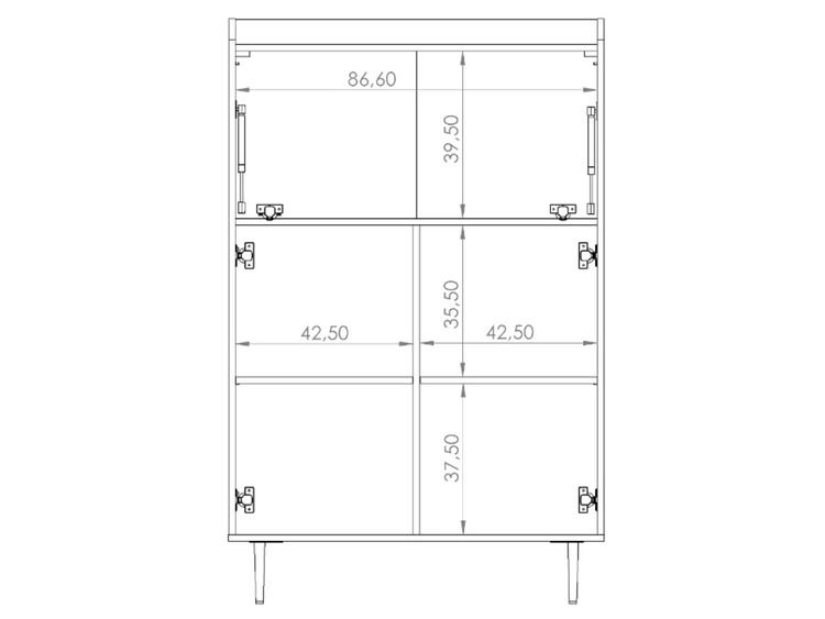 Zestaw mebli do salonu Vasa Brązowy