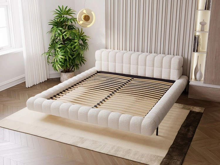 Łóżko tapicerowane ze stelażem 180x200 Imagine Beżowe