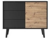 Komoda z drzwiami i szufladami Astro Czarna