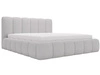Łóżko tapicerowane z pojemnikiem i stelażem 180x200 Cloud jasnoszare
