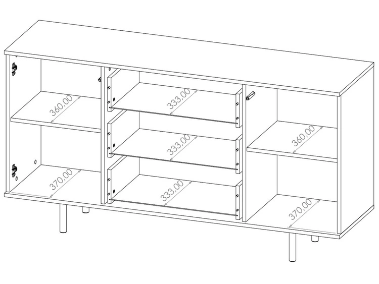 Komoda z drzwiami i szufladami Ankara Beżowa