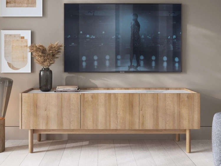 Szafka pod telewizor z drzwiczkami Braha Dąb Riviera