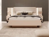 Łóżko drewniane szafkami nocnymi 160x200 Dego Beżowe