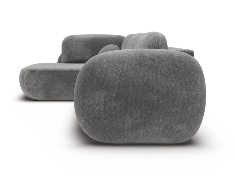 Narożnik z funkcją spania i pojemnikiem Lewy Carino Szary