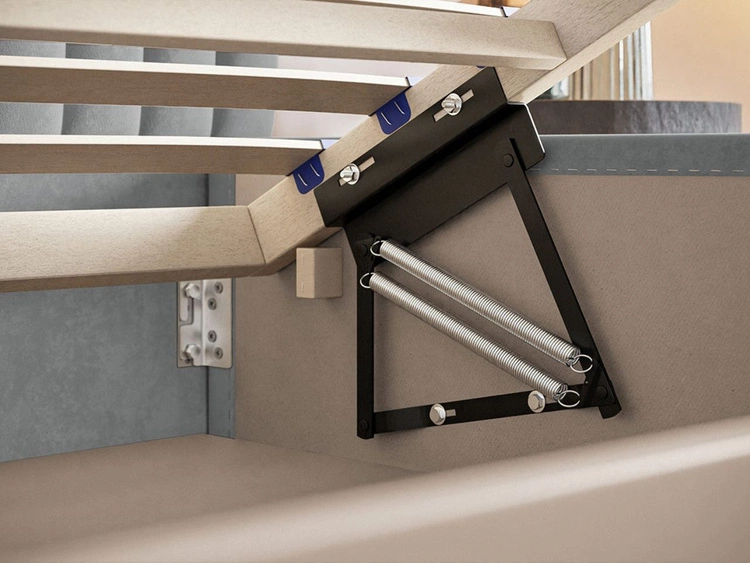 Łóżko tapicerowane z pojemnikiem i stelażem 180x200 Toscania Beżowe