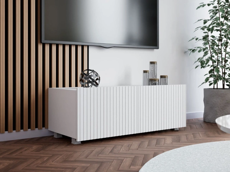 Szafka pod telewizor z drzwiczkami Kioto Biały