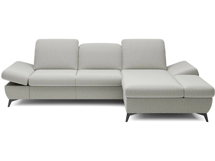 Narożnik L Prawy z funkcją spania i pojemnikiem Hannover Jasny szary