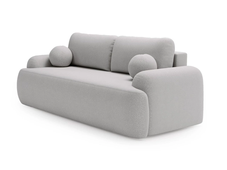 Kanapa z funkcją spania i pojemnikiem Aurio Szara