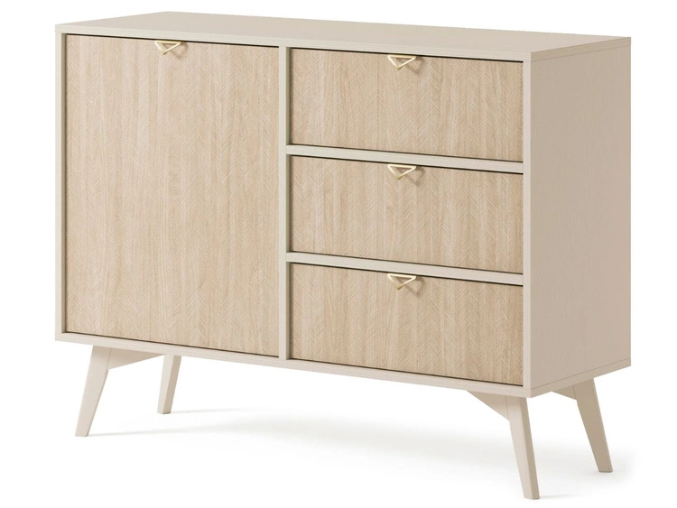 Komoda z drzwiami i szufladami 106 cm Modena Beż Piskowy