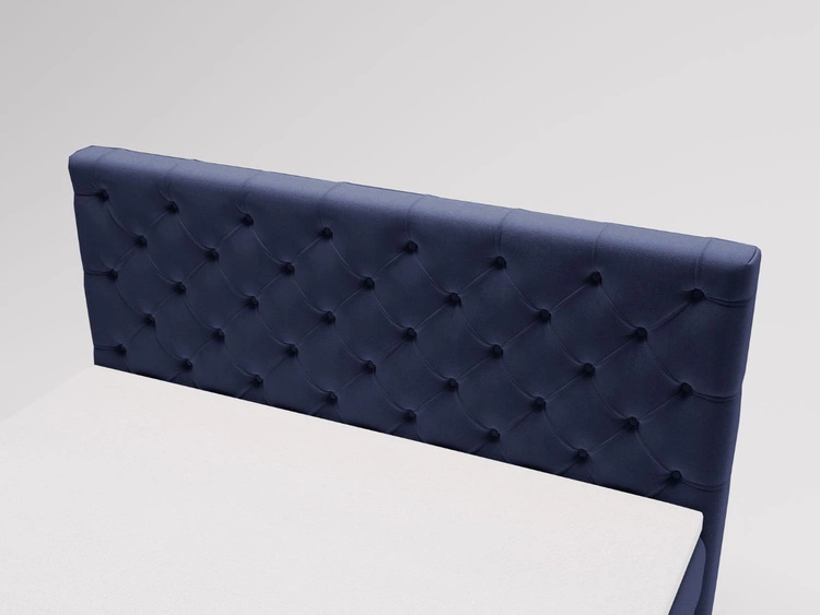 Łóżko kontynentalne z pojemnikiem na pościel 140x200 Montego Niebieskie