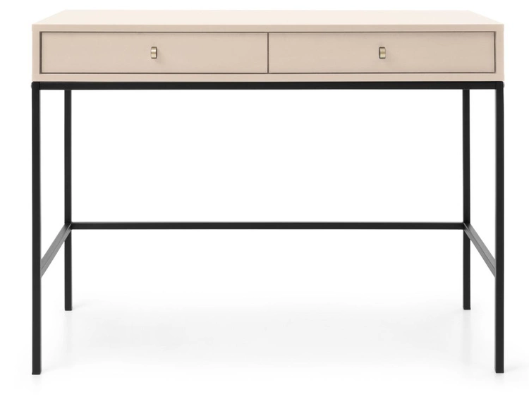 Toaletka z czarnymi metalowymi nogami Amor Beż piaskowy