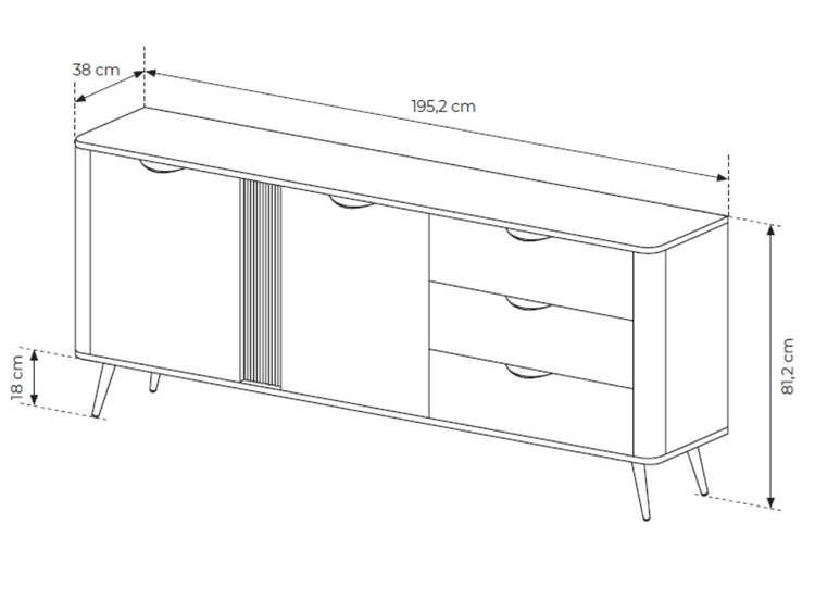 Zestaw mebli do pokoju dziennego Magico Dąb Dunin