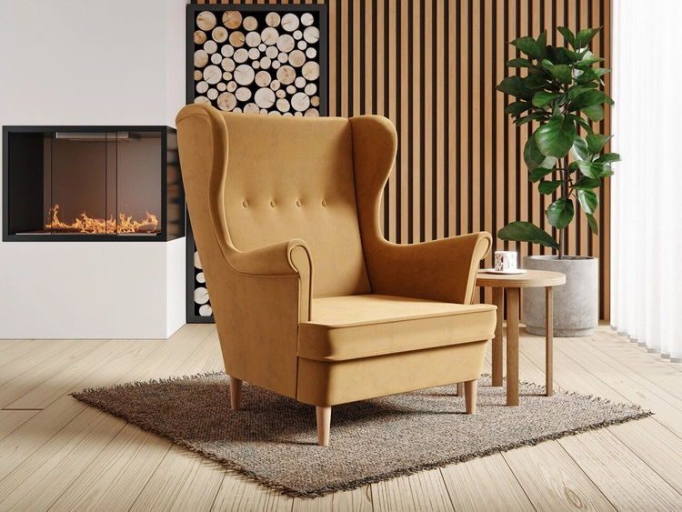 Fotel na nóżkach Oslo Beżowy