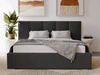 Łóżko tapicerowane z pojemnikiem i stelażem 120x200 cm Lizbona Czarne