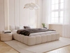 Łóżko tapicerowane z pojemnikiem i stelażem 120x200 Cloud Low beżowe