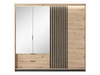 Szafa trzydrzwiowa z lustrem Turia Dąb Artisan i Antracyt