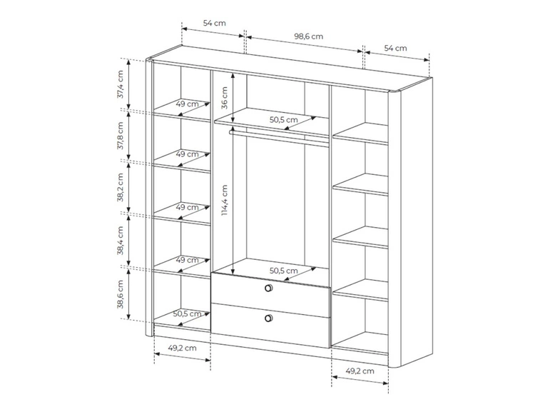 Zestaw mebli do sypialni Bilancio Dąb Barista