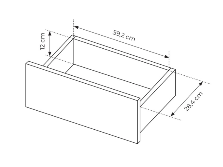 Stolik kawowy z szufladą Sorano Beżowy