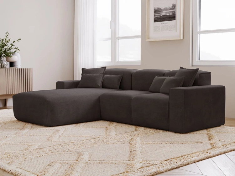 Narożnik L Lewy Leni Czarny