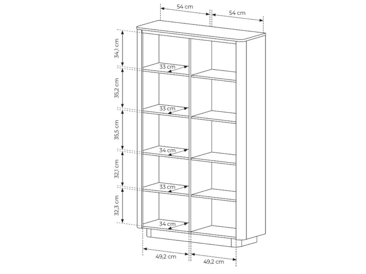 Zestaw mebli do salonu Fascino Dąb Cremona, czarny