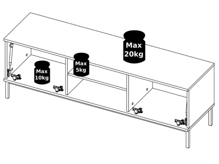 Szafka pod telewizor z drzwiczkami Soroko Hikora
