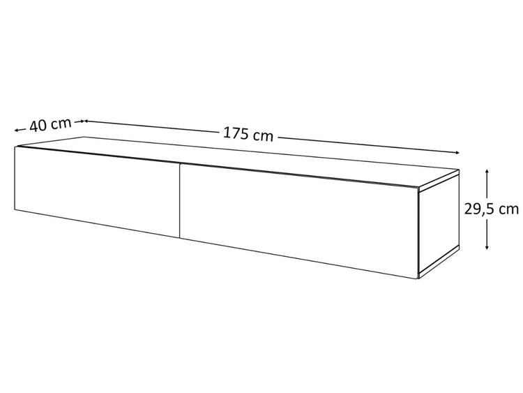 Meblościanka wisząca do salonu Sorelle Biały połysk