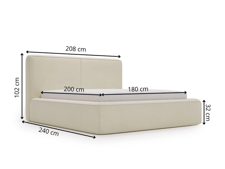 Łóżko tapicerowane z pojemnikiem i stelażem 180x200 Amaro Czarne