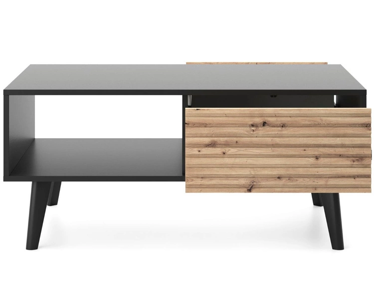 Stolik kawowy z szufladą Astro Czarny