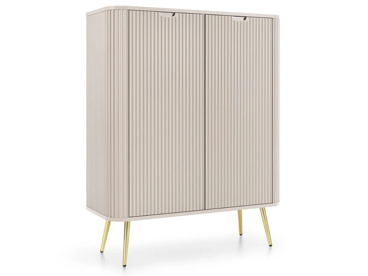 Komoda z drzwiami na złotych nogach Viva Beżowa