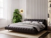 Łóżko tapicerowane ze stelażem 140x200 Imagine Czarne