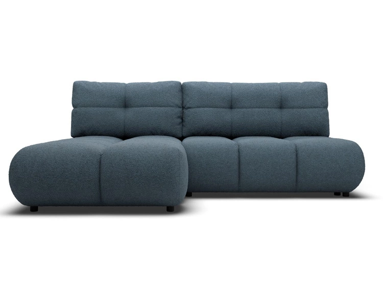 Narożnik z funkcją spania i pojemnikiem Lewy Milet Ciemnoniebieski